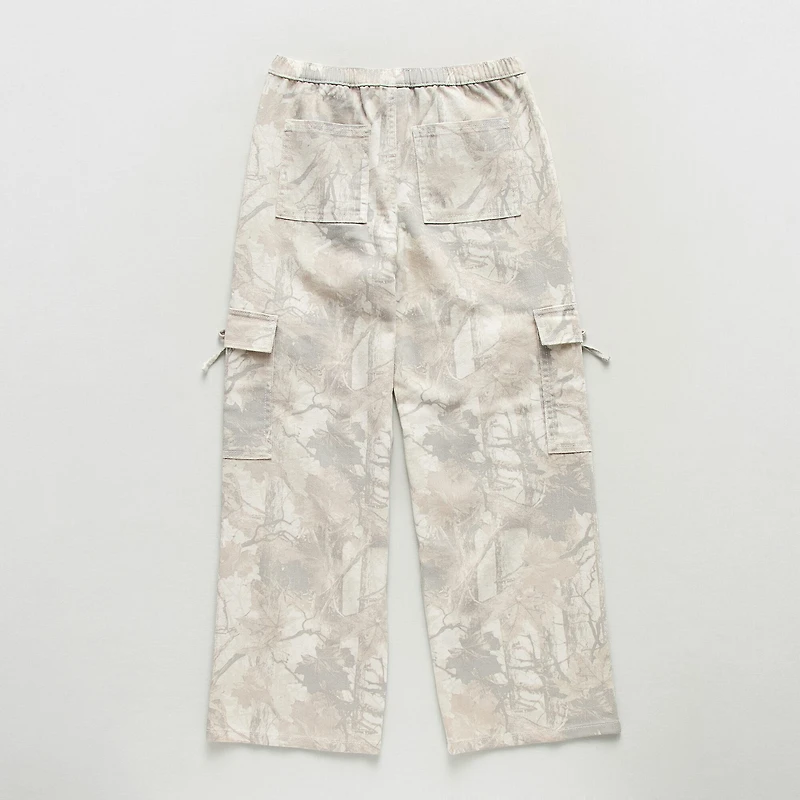 Vanilla Star Cozy Woodland Camo Big Kid Girls Wide Leg Cargo Pant