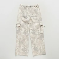 Vanilla Star Cozy Woodland Camo Big Kid Girls Wide Leg Cargo Pant
