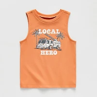 Okie Dokie Toddler & Little Boys Round Neck Sleeveless Tank Top