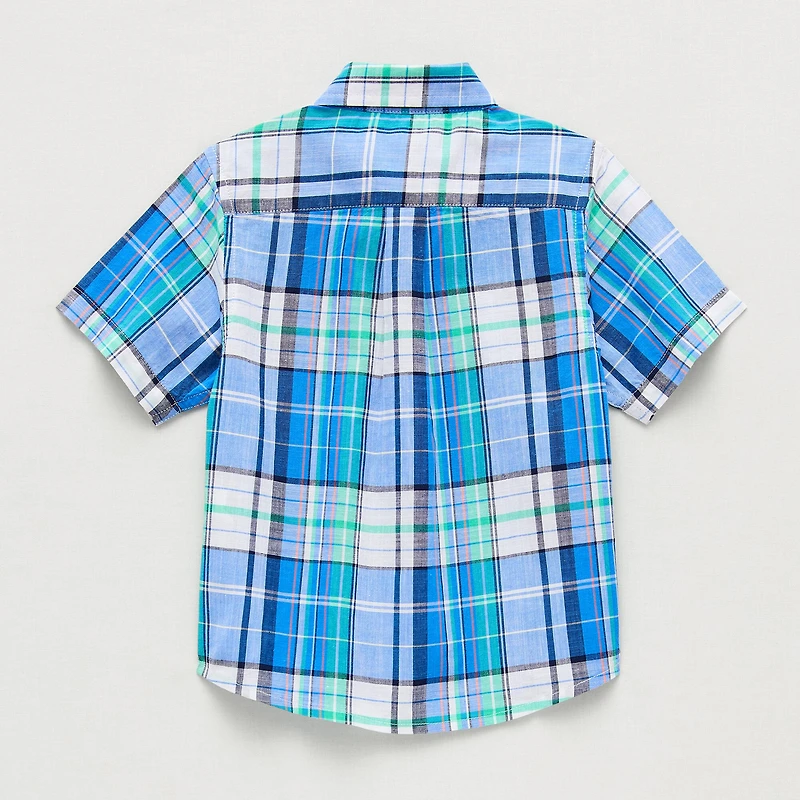 U.S. Polo Assn. Toddler Boys Short Sleeve Regular Fit Button-Down Shirt