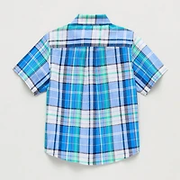 U.S. Polo Assn. Toddler Boys Short Sleeve Regular Fit Button-Down Shirt