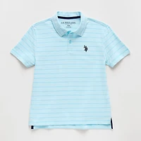U.S. Polo Assn. Little & Big Kid Boys Short Sleeve Regular Fit Embroidered Shirt
