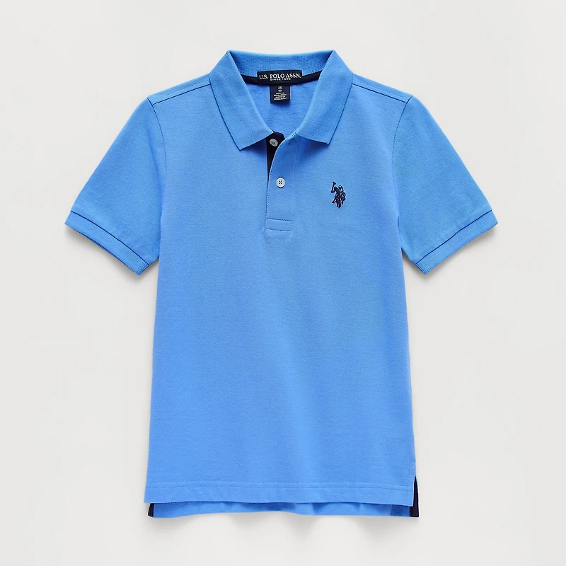 U.S. Polo Assn. Little & Big Kid Boys Short Sleeve Regular Fit Embroidered Shirt