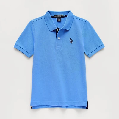 U.S. Polo Assn. Little & Big Kid Boys Short Sleeve Regular Fit Embroidered Shirt