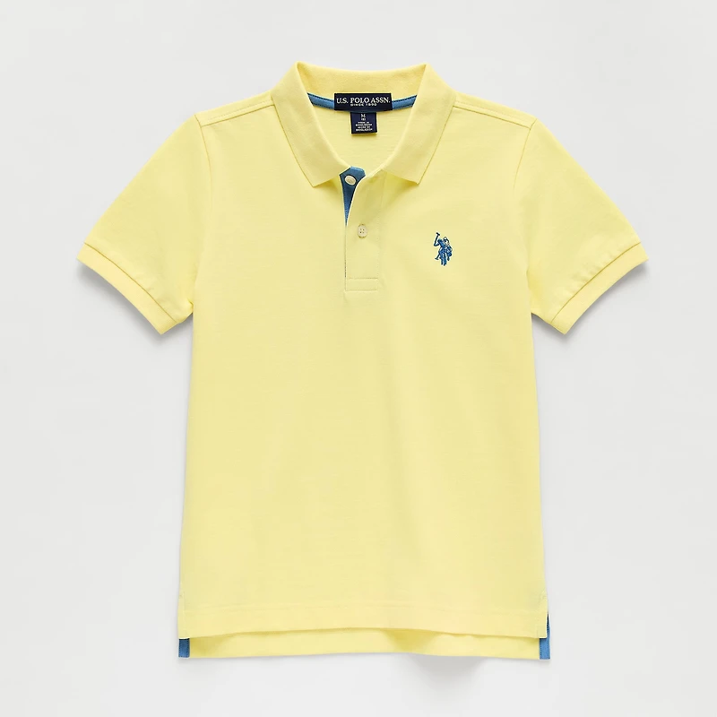 U.S. Polo Assn. Little & Big Kid Boys Short Sleeve Regular Fit Embroidered Shirt