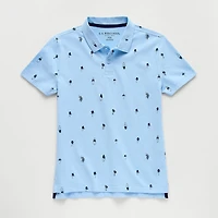U.S. Polo Assn. Little & Big Kid Boys Short Sleeve Regular Fit Embroidered Shirt