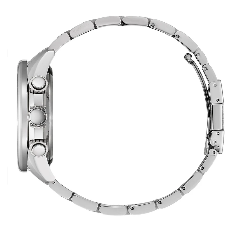 Citizen Pcat Mens Chronograph Atomic Time Silver Tone Stainless Steel Bracelet Watch - Cb5880-54l