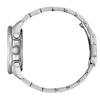 Citizen Pcat Mens Chronograph Atomic Time Silver Tone Stainless Steel Bracelet Watch - Cb5880-54l