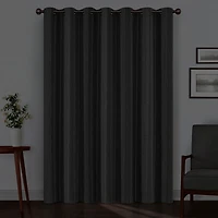 Eclipse Ronneby Stripe Grommet Top Blackout Single Curtain Panel