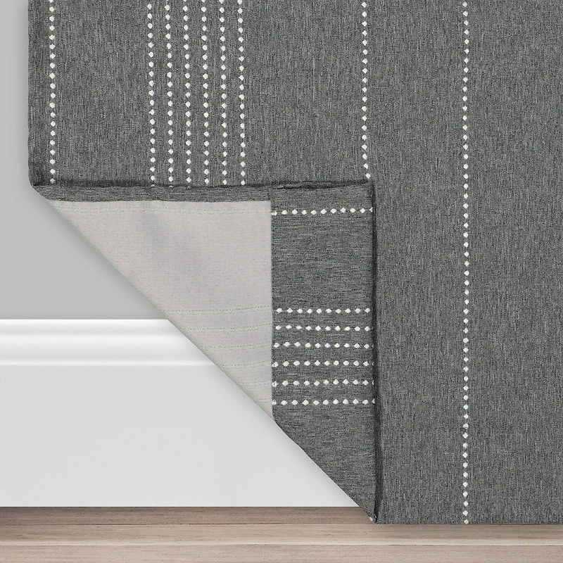 Eclipse Ronneby Stripe Grommet Top Blackout Single Curtain Panel