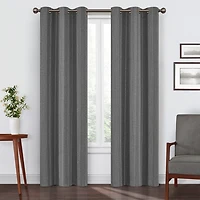 Eclipse Ronneby Stripe Grommet Top Blackout Single Curtain Panel