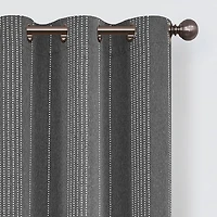 Eclipse Ronneby Stripe Grommet Top Blackout Single Curtain Panel
