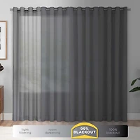 Eclipse Ronneby Stripe Grommet Top Blackout Single Curtain Panel