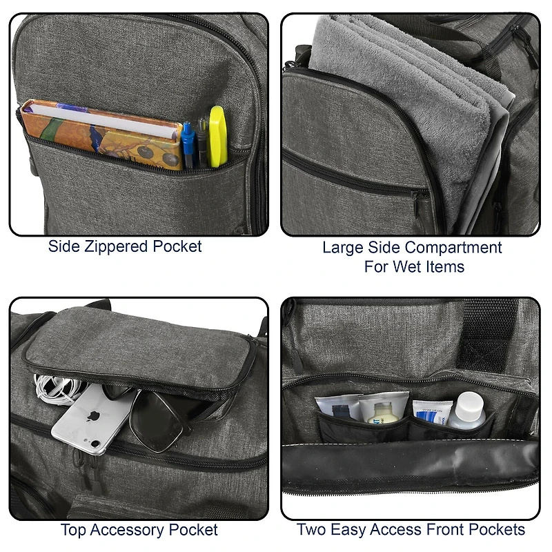 Summit Ridge 20" Cargo Duffel Bag With Reflective Strip