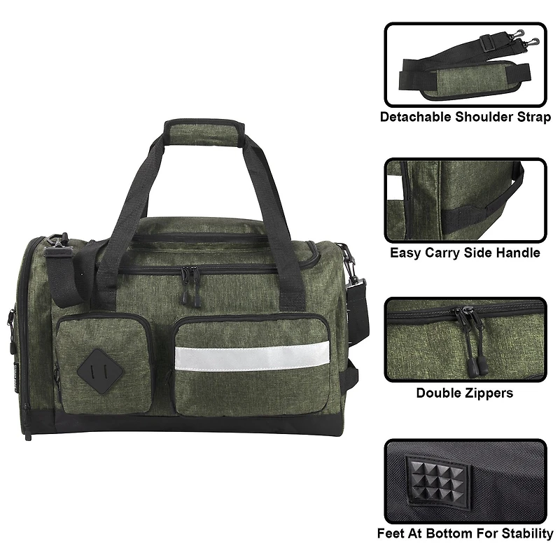 Summit Ridge 20" Cargo Duffel Bag With Reflective Strip