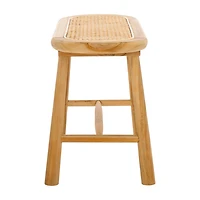 Anikka Wooden Rattan Bench