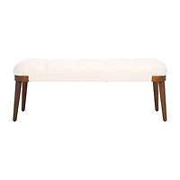 Maila Velvet Wooden Bench