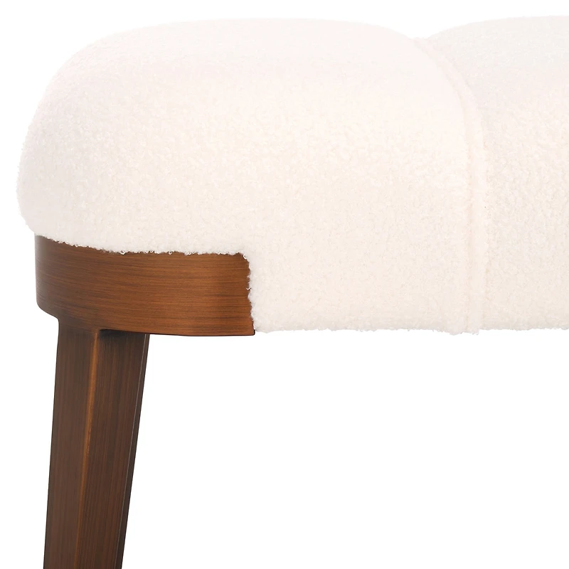 Maila Velvet Wooden Bench