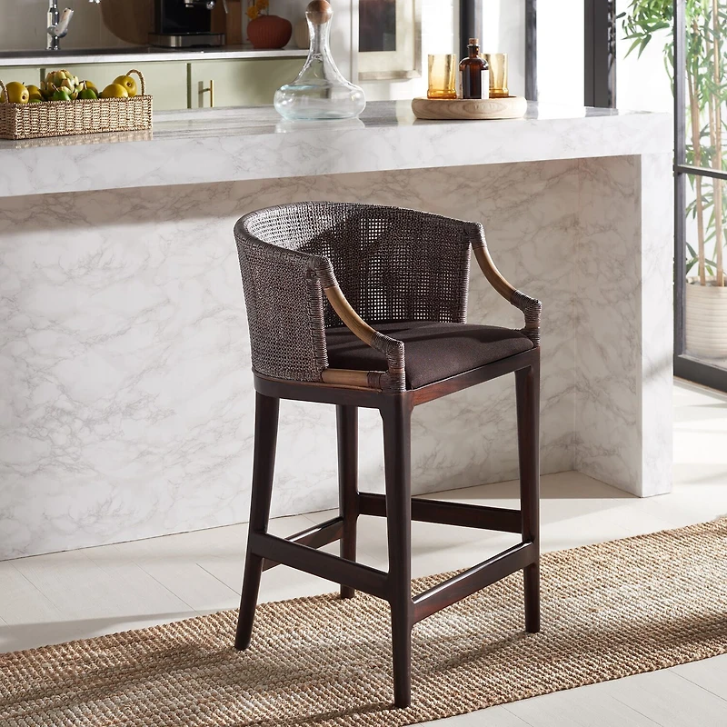 Safavieh Brando Counter Height Upholstered Bar Stool