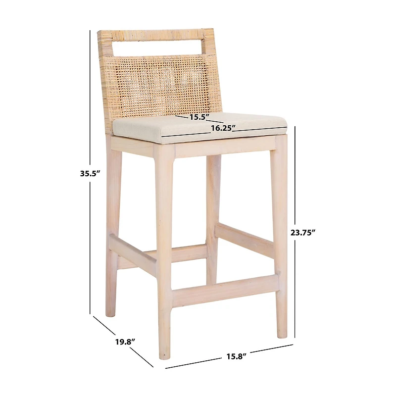 Safavieh Darin Counter Height Upholstered Bar Stool