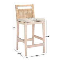 Safavieh Darin Counter Height Upholstered Bar Stool