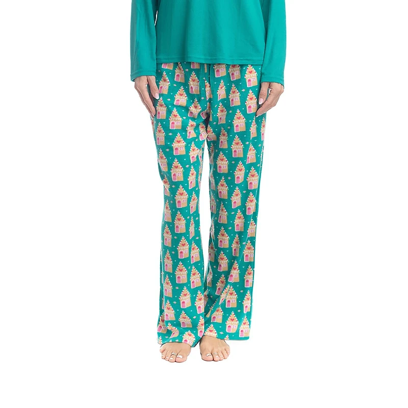 GoodNight Kiss Womens Long Sleeve 2-pc. Pajama Set