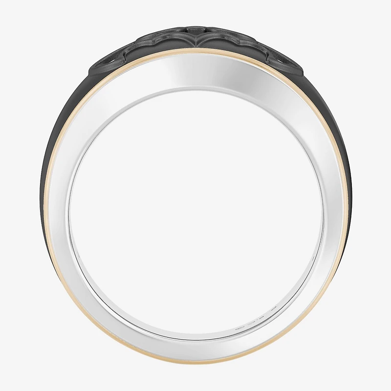 Batman Unisex Adult Genuine Black Onyx 14K Gold Over Silver Sterling Silver Batman Fashion Ring