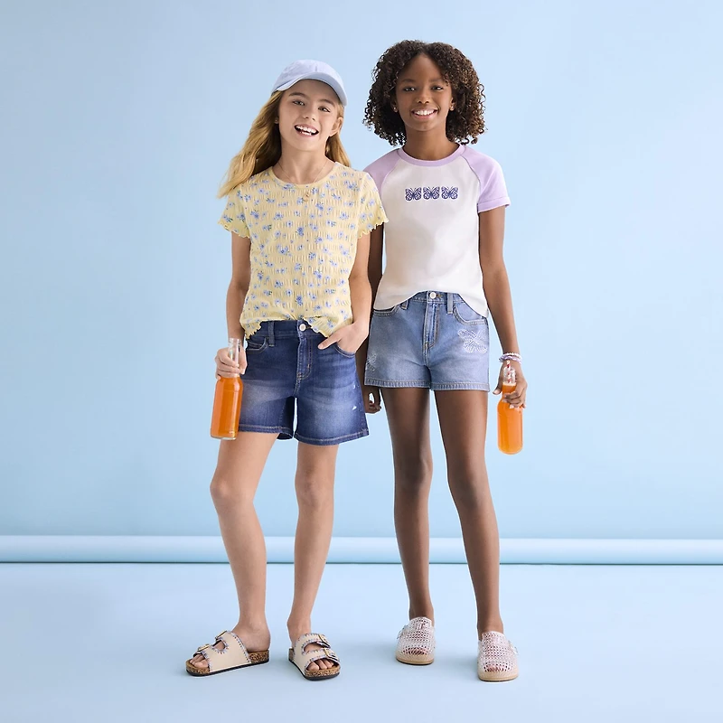 Thereabouts Little & Big Kid Girls Round Neck Short Sleeve T-Shirt
