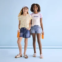 Thereabouts Little & Big Kid Girls Adjustable Waist Denim Short