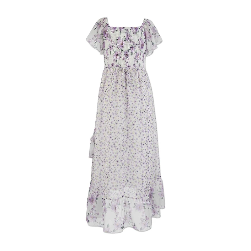 Speechless Big Kid Girls Plus Short Sleeve Flutter A-Line Dress