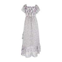 Speechless Big Kid Girls Plus Short Sleeve Flutter A-Line Dress