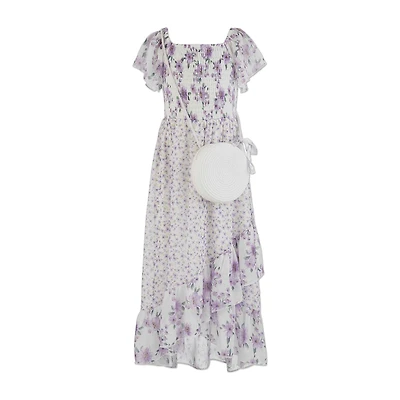 Speechless Big Kid Girls Plus Short Sleeve Flutter A-Line Dress