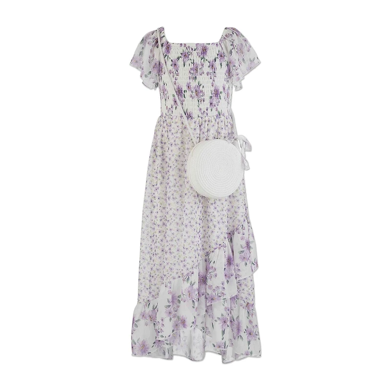 Speechless Big Kid Girls Short Sleeve Flutter A-Line Dress