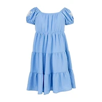 Speechless Big Kid Girls Short Sleeve Puffed A-Line Dress