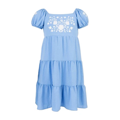 Speechless Big Kid Girls Short Sleeve Puffed A-Line Dress