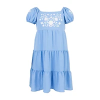 Speechless Big Kid Girls Short Sleeve Puffed A-Line Dress