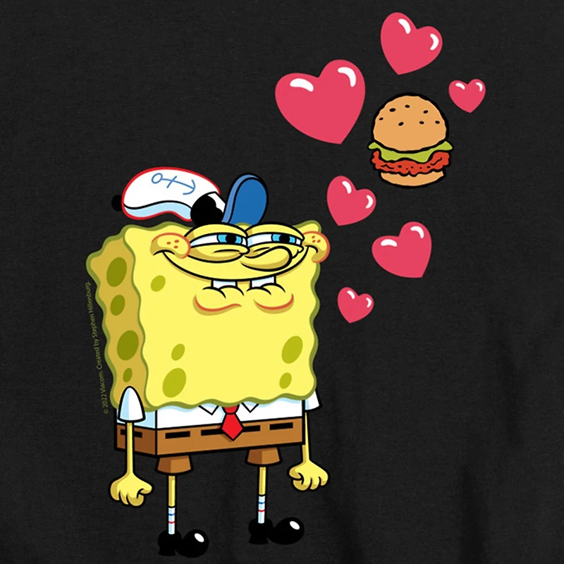 Krabby Patty Love Little & Big Kid Boys Crew Neck Short Sleeve Regular Fit Spongebob Graphic T-Shirt