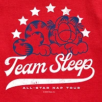 Team Sleep Little & Big Kid Boys Crew Neck Short Sleeve Regular Fit Garfield Graphic T-Shirt