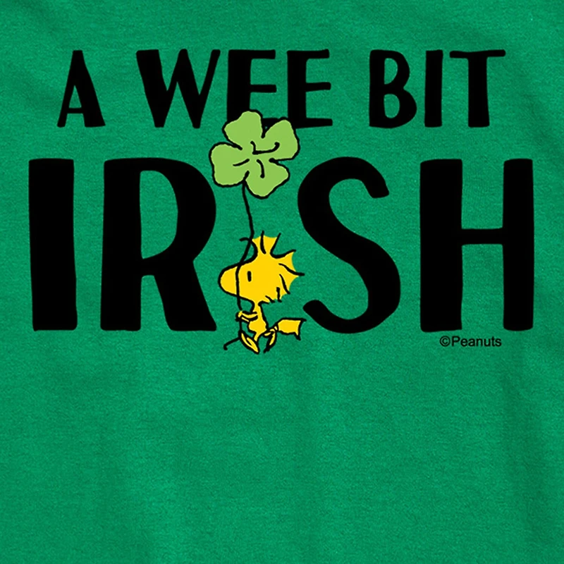 Wee Bit Irish St. Patrick'S Day Little & Big Kid Boys Crew Neck Short Sleeve Regular Fit Peanuts Graphic T-Shirt