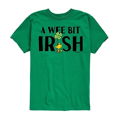 Wee Bit Irish St. Patrick'S Day Little & Big Kid Boys Crew Neck Short Sleeve Regular Fit Peanuts Graphic T-Shirt