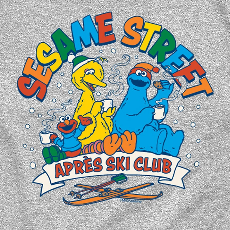 Elmo And Friends Ski Club Little & Big Kid Boys Crew Neck Short Sleeve Regular Fit Sesame Street Graphic T-Shirt