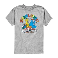 Elmo And Friends Ski Club Little & Big Kid Boys Crew Neck Short Sleeve Regular Fit Sesame Street Graphic T-Shirt