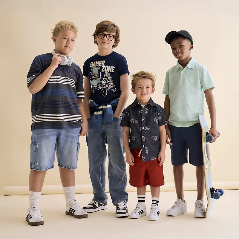 Thereabouts Little & Big Kid Boys Short Sleeve Regular Fit Button-Down Shirt