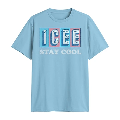 Icee Mens Crew Neck Short Sleeve Regular Fit Graphic T-Shirt