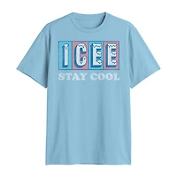 Icee Mens Crew Neck Short Sleeve Regular Fit Graphic T-Shirt