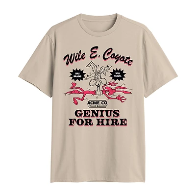 Mens Crew Neck Short Sleeve Regular Fit Looney Tunes Graphic T-Shirt