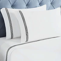 SUPERIOR® Brandon Embroidered Cotton Modern 320tc Deep Pocket Sheet Set