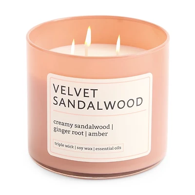 Distant Lands Velvet Sandalwood 3-Wick Scented Jar Candle