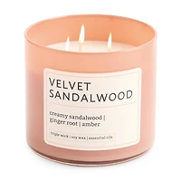 Distant Lands Velvet Sandalwood 3-Wick Scented Jar Candle