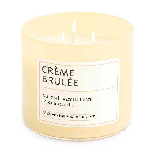Distant Lands 14oz Creme Brulee 3-Wick Scented Jar Candle